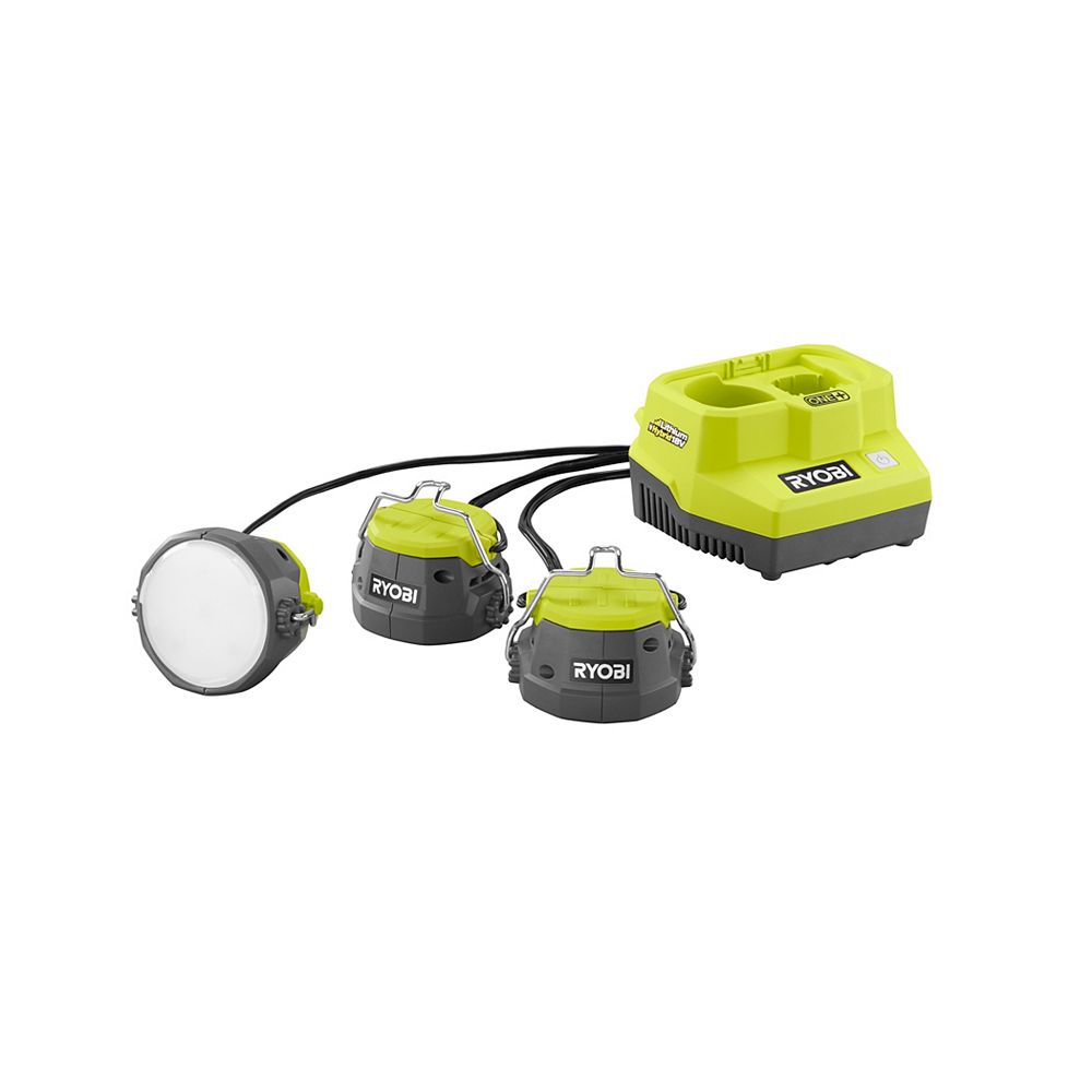 RYOBI 18V ONE+ Cordless Hybrid LED Cable Lights (Tool Only) The Home