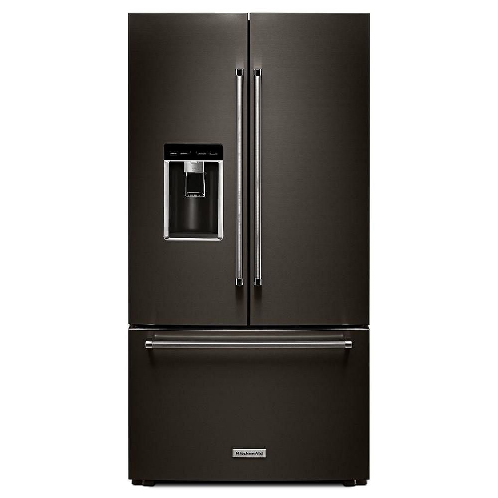 8-inch W 8.8 cu. ft. French Door Refrigerator in Black Stainless Steel with Platinum Interior, Counter Depth 8-inch W 8.8 cu. ft. French Door Refrigerator in Black Stainless Steel with Platinum Interior, Counter Depth