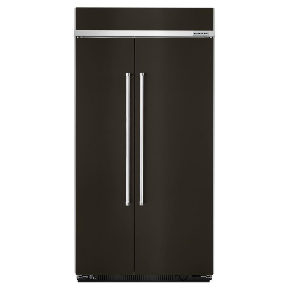 KitchenAid 42 Inch 25 5 Cu Ft Built In Side By Side Refrigerator In   P 1001052594 