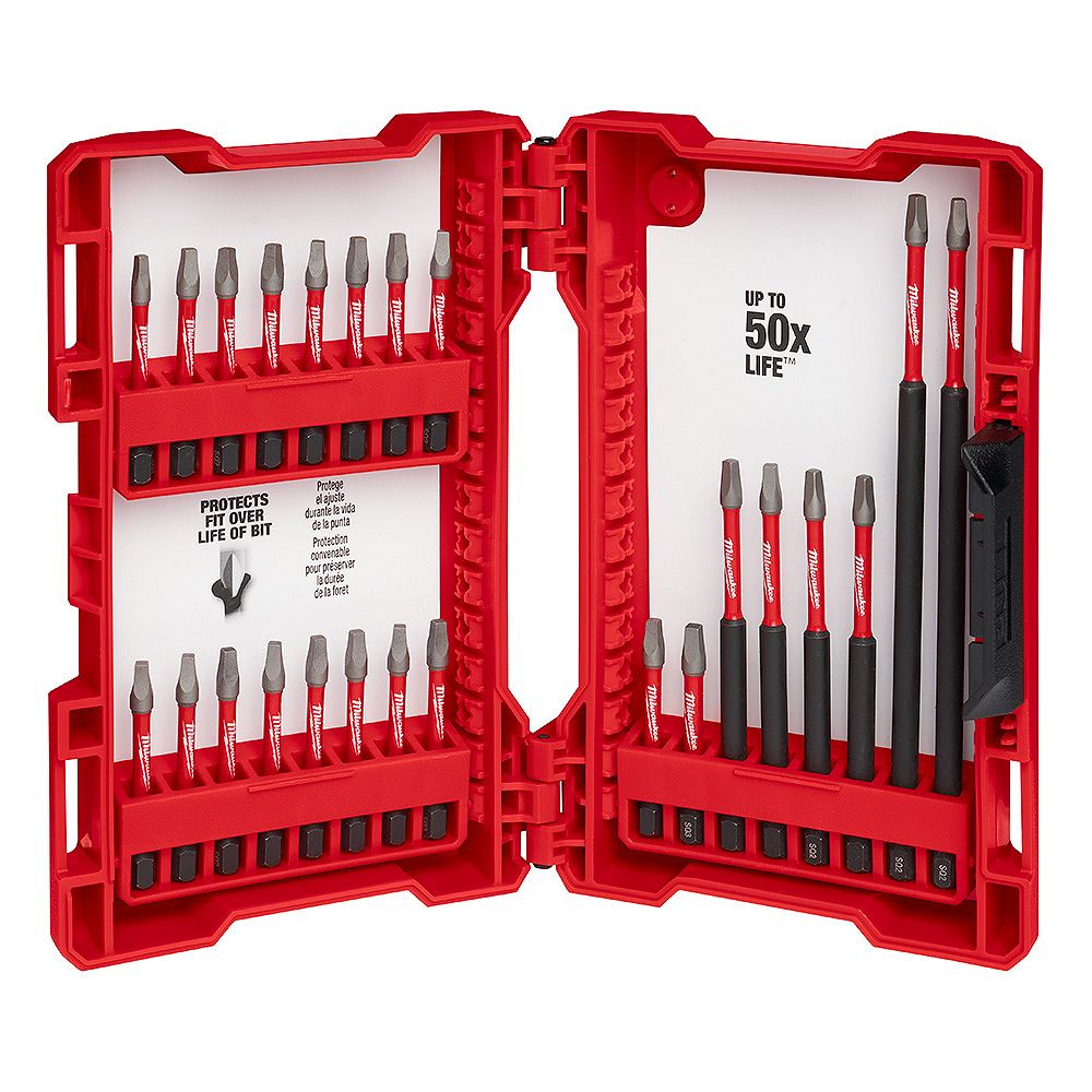 Milwaukee Tool SHOCKWAVE Impact-Duty Driver Bit Set (24-Piece) | The ...