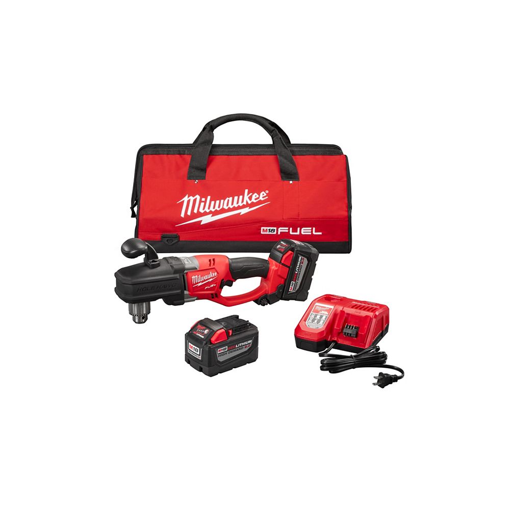 Milwaukee Tool M18 Fuel Hole Hawg 1/2inch Right Angle Drill HD Kit