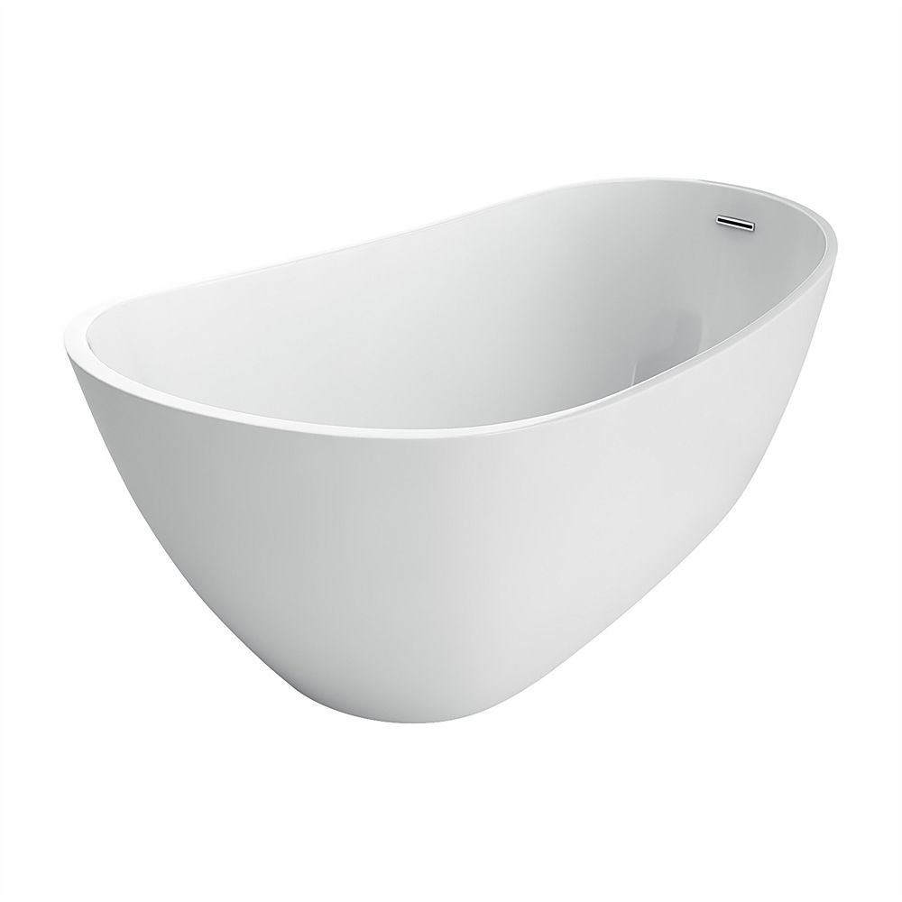 AcriTec Claude Seamless FreeStanding Acrylic Bathtub 59 Inches The