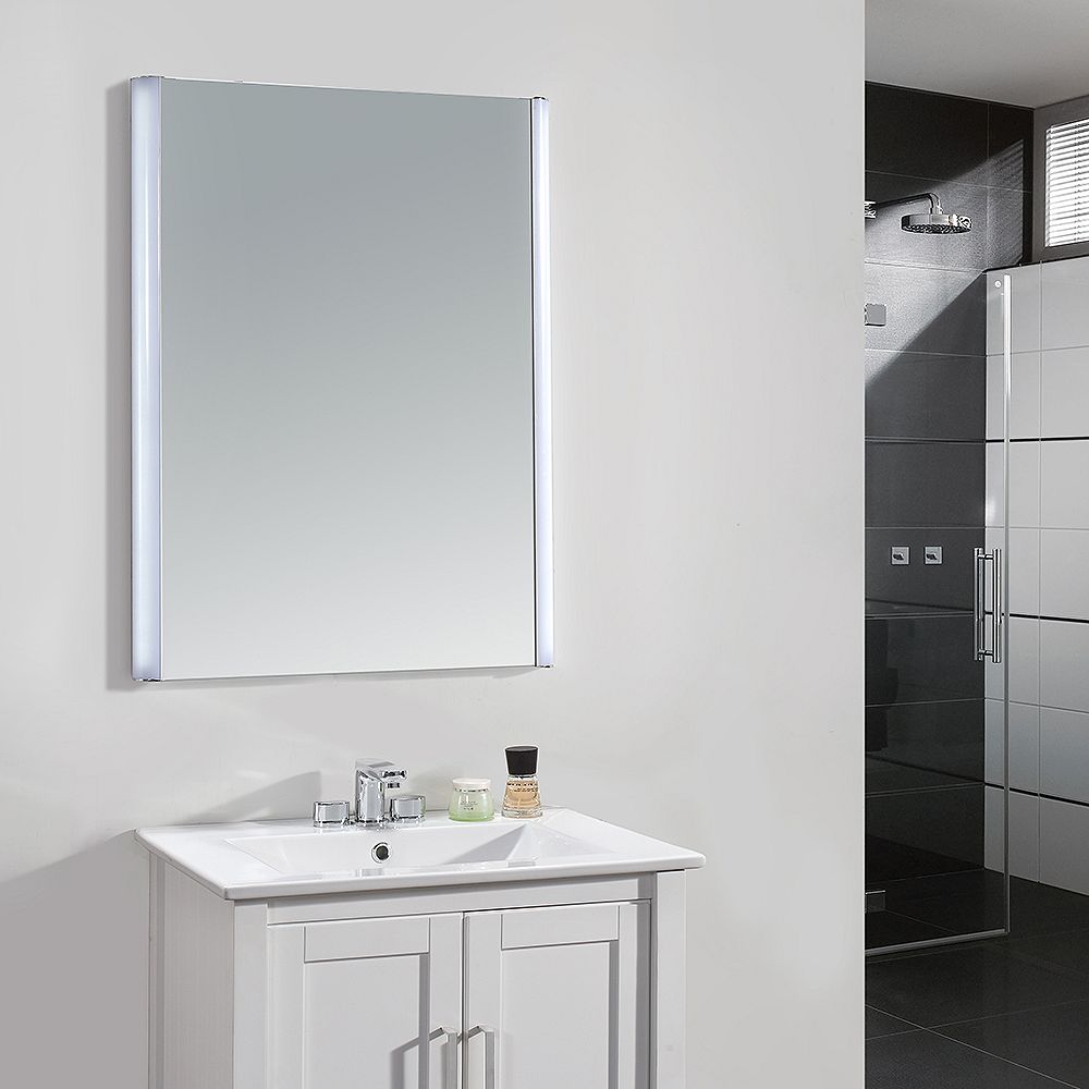 Ove Decors 24 Inch X 34 Inch Led Frameless Single Wall Mirror The Home Depot Canada