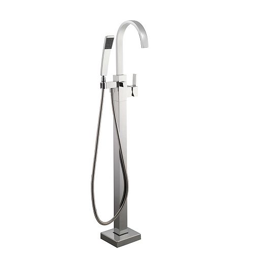 Farrington Single-Handle Floor Mounted Tub Filler Faucet and Handheld Shower in Chrome