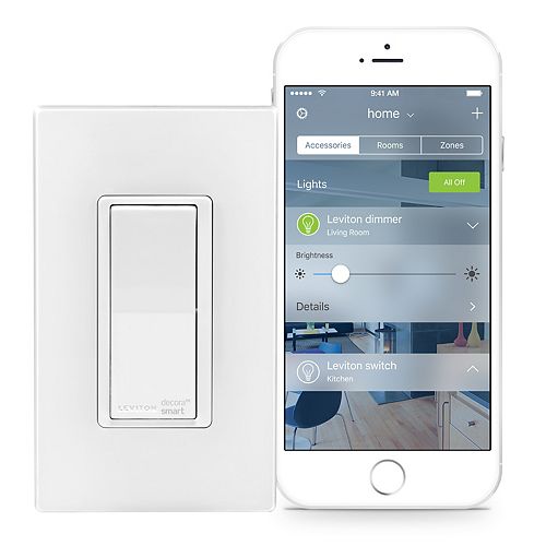 Switch with HomeKit Technology in White (Screwless Wallplate Included)