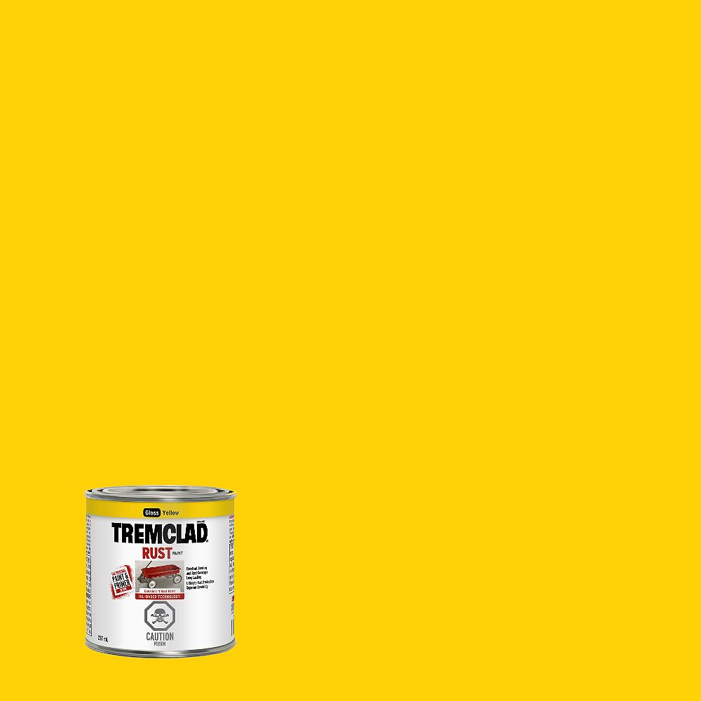 TREMCLAD OilBased Rust Paint In Gloss Yellow, 237 mL The Home Depot