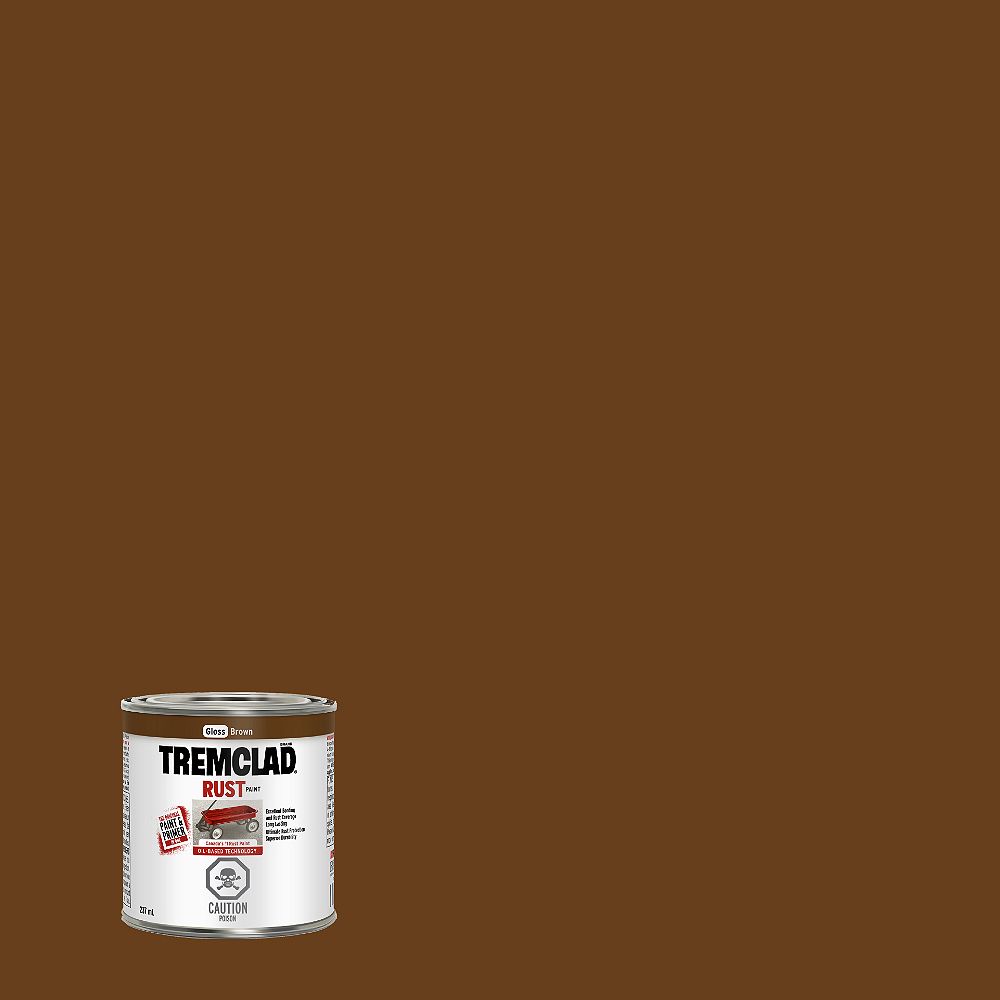 TREMCLAD OilBased Rust Paint In Gloss Brown, 237 mL The Home Depot