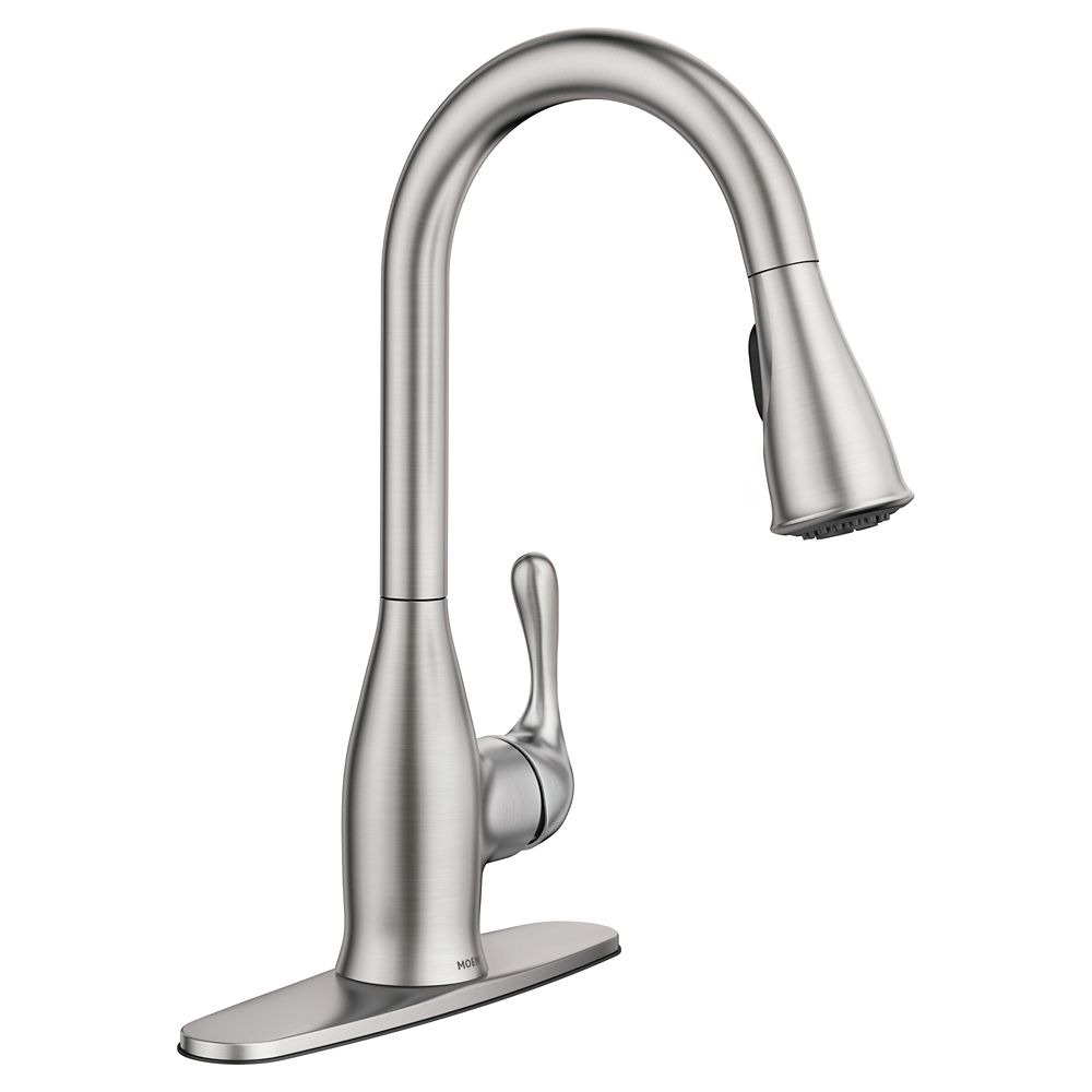 MOEN Kaden Single Handle Pull Down Sprayer Kitchen Faucet With Reflex   P 1001053714 