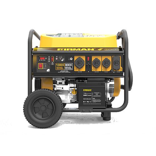 10000/8000 Watt 50A 120/240V Remote Start Gas Portable Generator cETL Certified w/ Wheel Kit