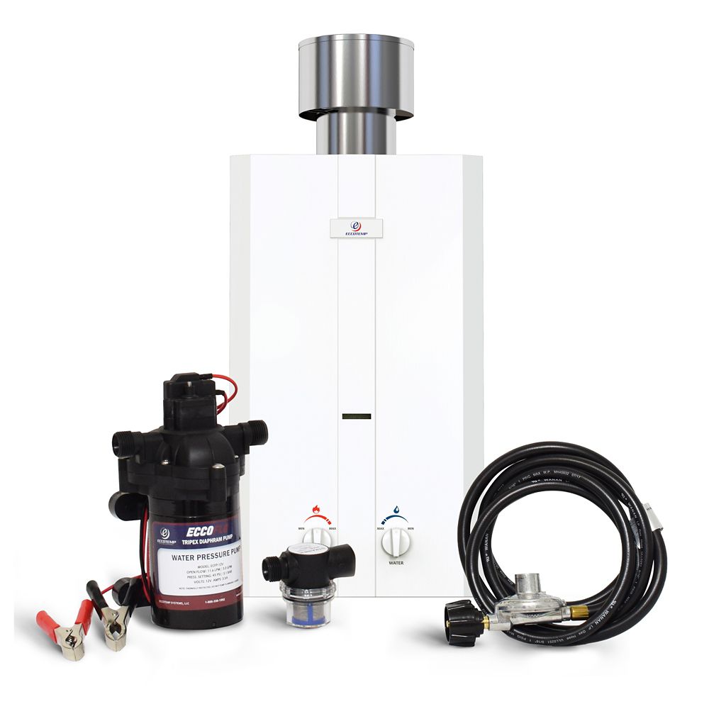 Eccotemp L10 Portable Outdoor Tankless Water Heater w/ EccoFlo