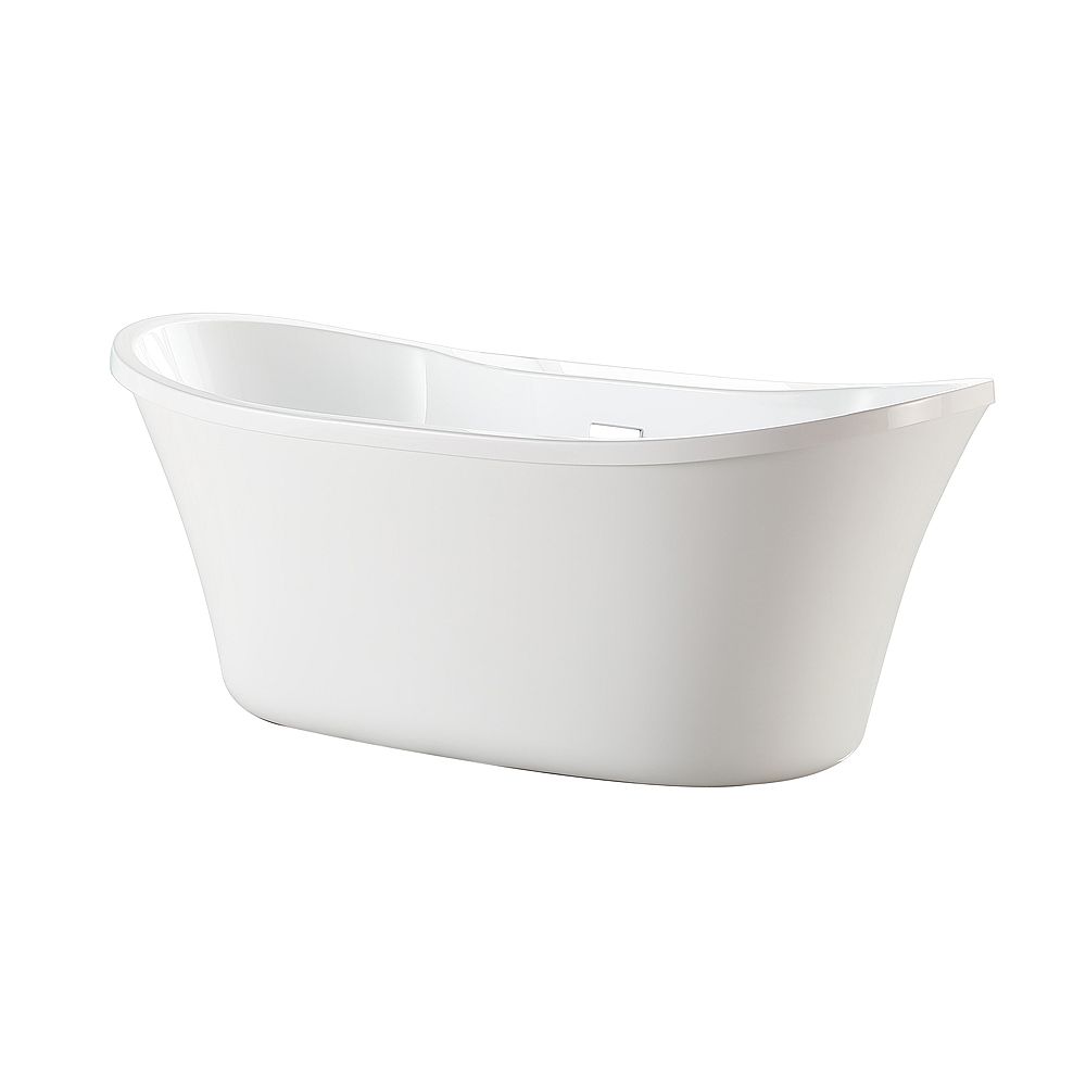 Ove Decors Riley 60 Inch Freestanding Tub In White The Home Depot Canada