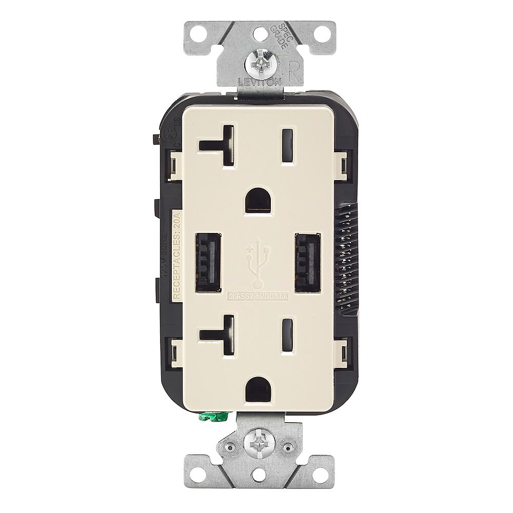 duplex receptacle with usb charger