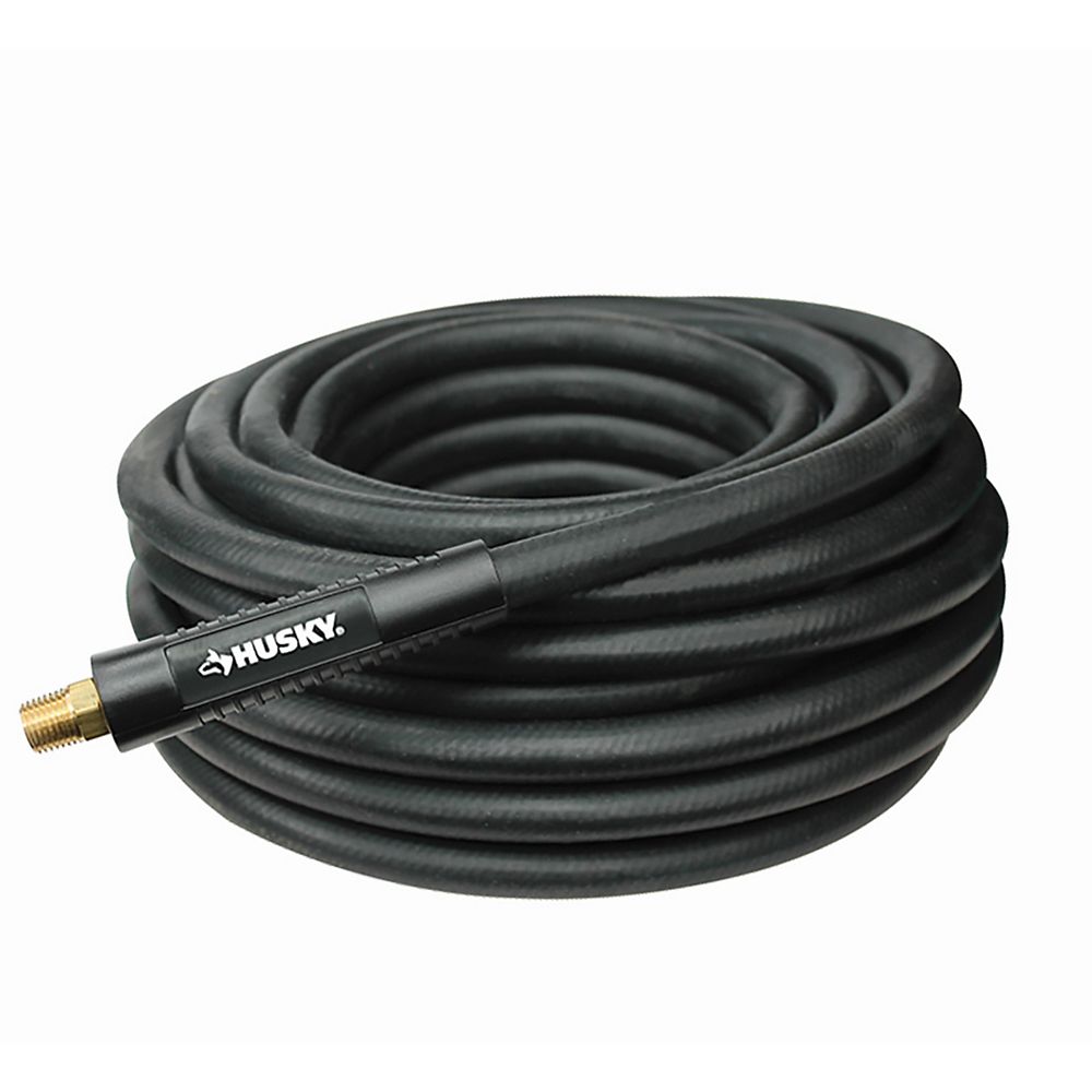 Husky 3/8 inch x 50 Foot Heavy Duty Rubber Air Hose The Home Depot Canada