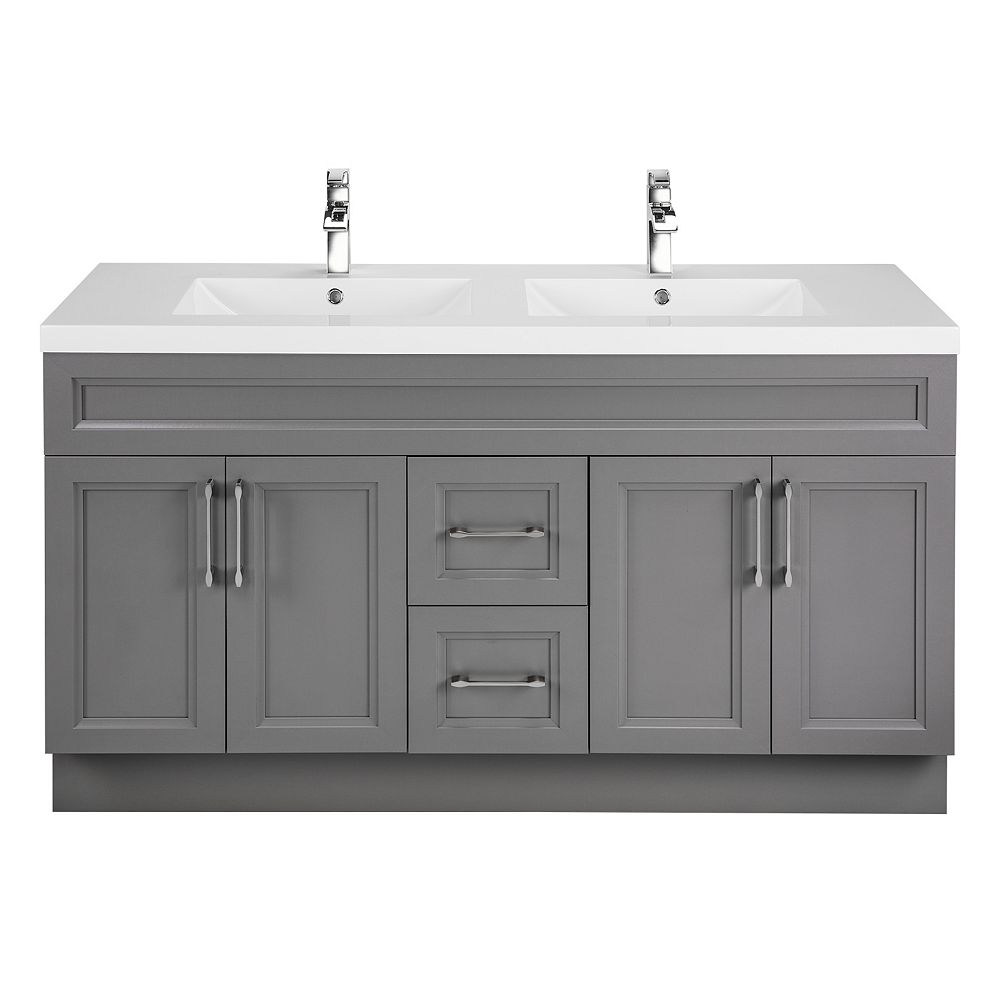 Cutler Kitchen & Bath Fossil 60-inch W 2-Drawer 4-Door ...