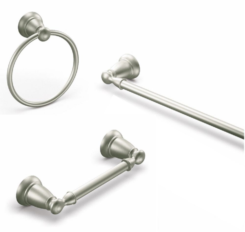 MOEN Banbury 3 Piece Bath Accessory Kit In Brushed Nickel The Home   P 1001057002 