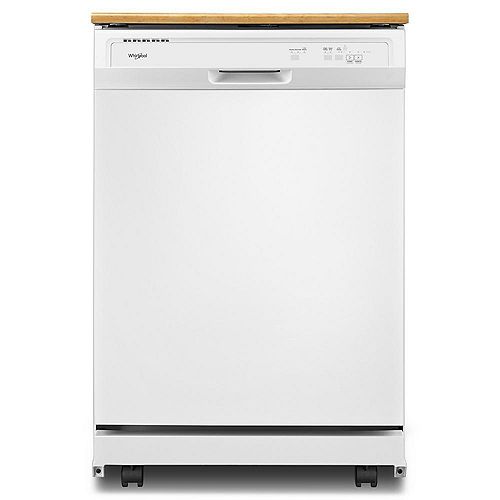 Front Control Portable Heavy-Duty Dishwasher in White, 64 dBA