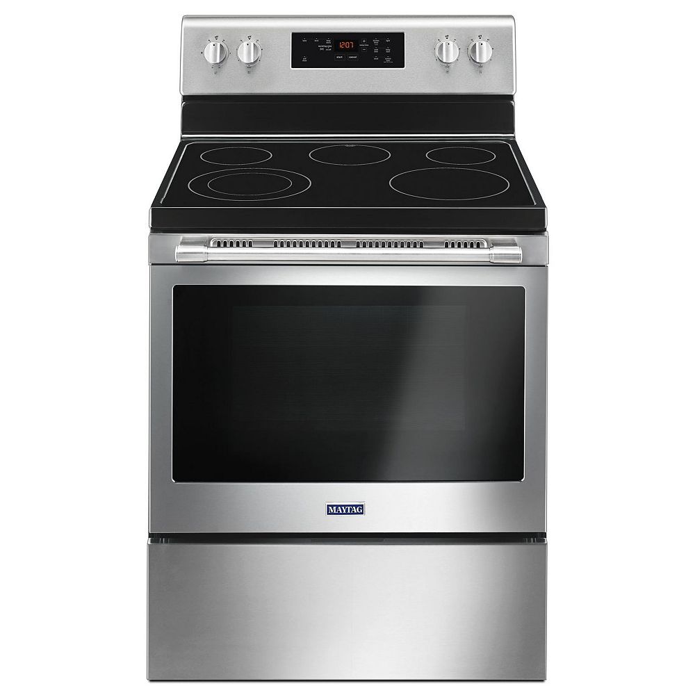 Maytag 5.3 cu. ft. Electric Range with Self-Cleaning Oven in Fingerprint Resistant Stainle 
