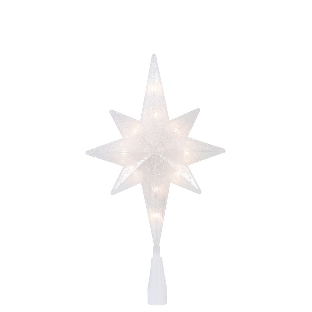 Home Accents 11.5-inch Pre-Lit Glitter Star Christmas Tree Topper | The ...