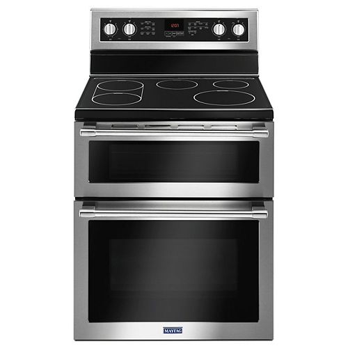 6.7 cu. ft. Double Oven Electric Range with Self-Cleaning Convection Oven in Fingerprint Resistant Stainless Steel