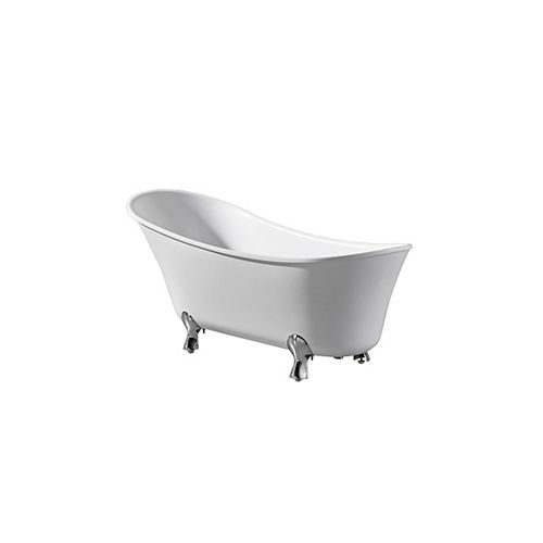 Ove Decors Riley 60inch Freestanding Tub in White The Home Depot Canada