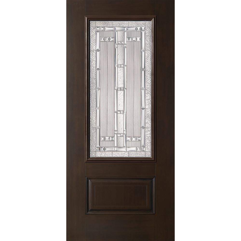 Masonite Everland 34 Inch X 80 Inch Chestnut Elmhurst 3 4 Lite Painted Smooth Fibreglass P The Home Depot Canada