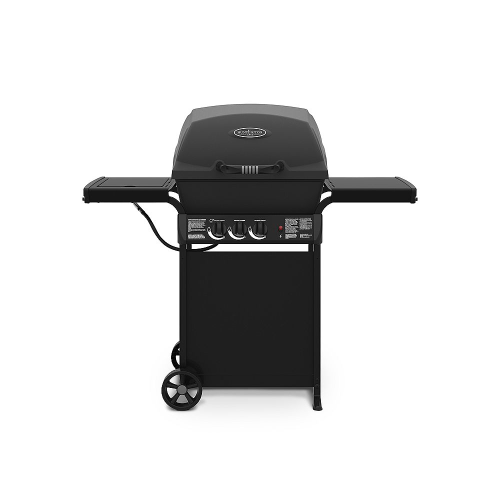 Huntington Cast 3400 2-Burner Propane BBQ with Side-Burner ...