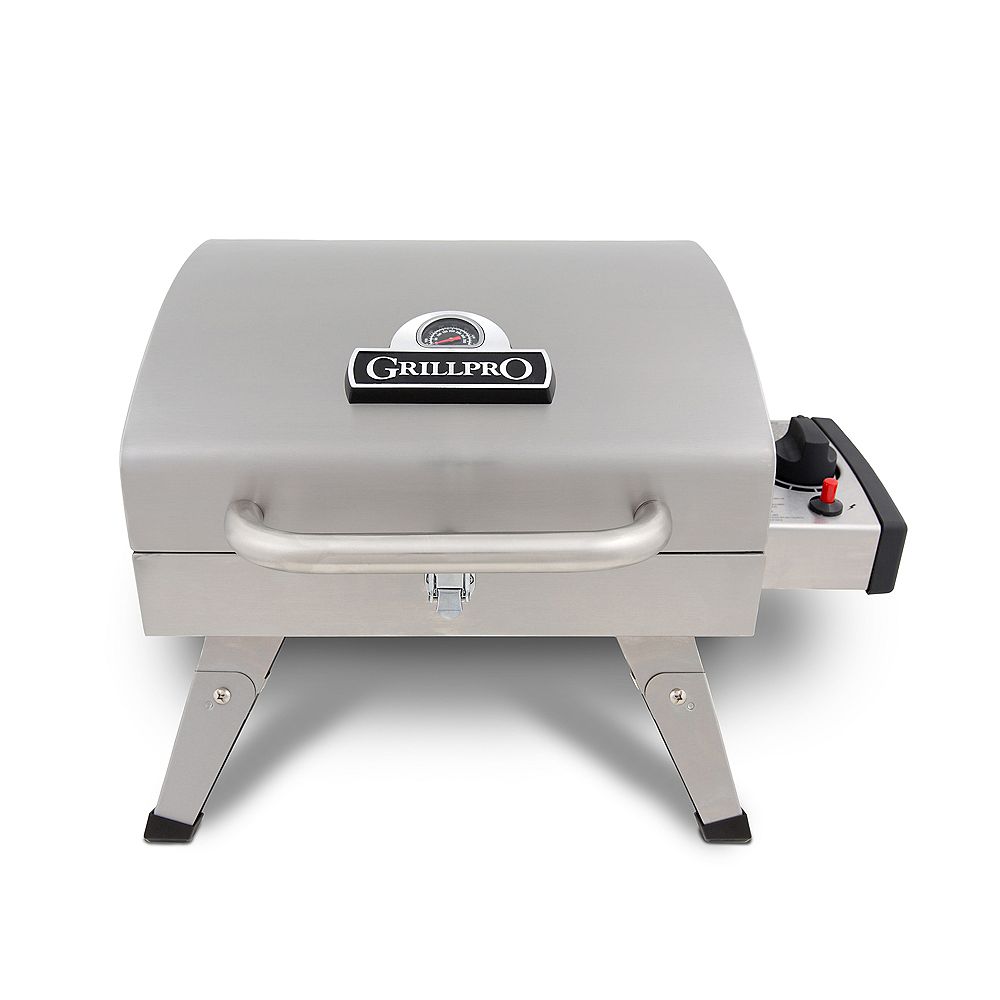 GrillPro Barbecue de table portatif au propane, acier inoxydable Home Depot Canada