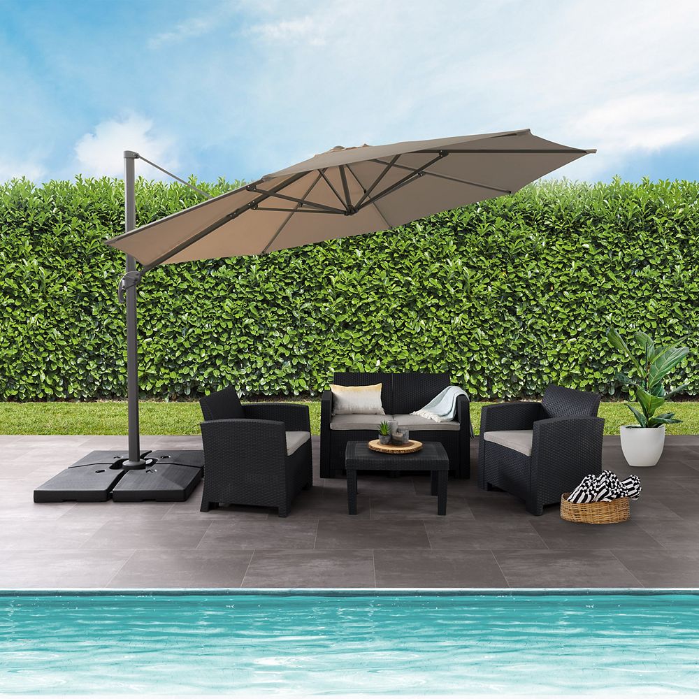 Corliving 11 5 Ft Uv Resistant Deluxe Offset Sandy Brown Patio Umbrella The Home Depot Canada - How To Secure Offset Patio Umbrella Corliving 11 5 Ft Uv Resistant Deluxe Offset Sandy Brown Patio Umbrella The Home Depot Canada - How To Secure Offset Patio Umbrella