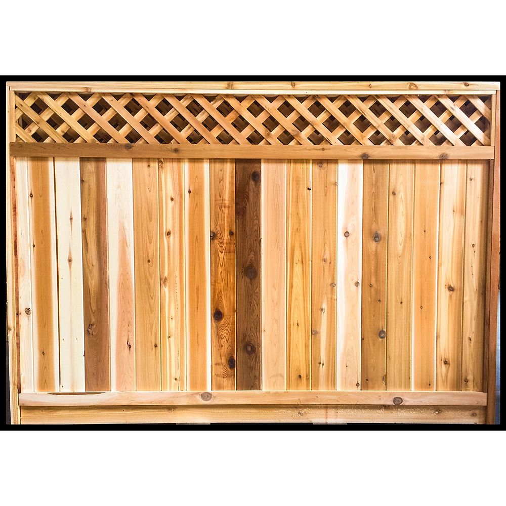Aim Cedar Works 6x8 Contractor Cedar Fence Panel The Home Depot Canada