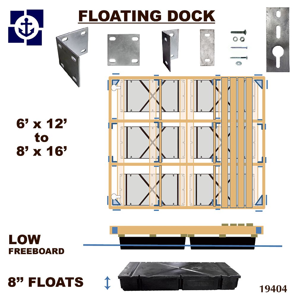 Multinautic Low Freeboard Floating Wood Dock | The Home Depot Canada