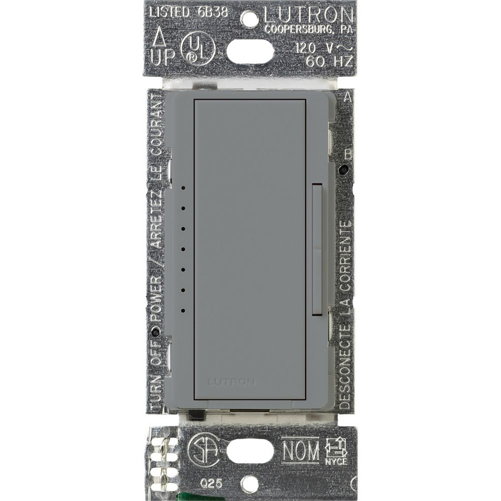 Lutron Maestro 150Watt SinglePole/3Way/MultiLocation Digital LED/CFL Dimmer, Gray The Home
