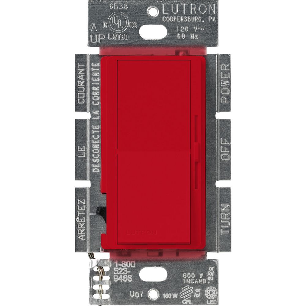 Lutron Gradateur Diva LED+ pour ampoules à DEL/halo/incand, unipolaire