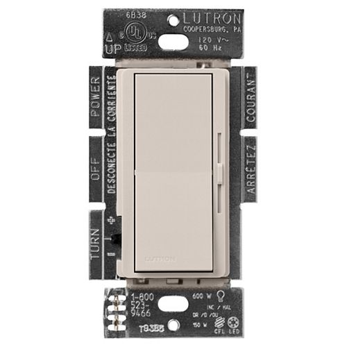 Lutron Skylark Contour LED+ Dimmer Switch for Dimmable LED/Hal/Incand