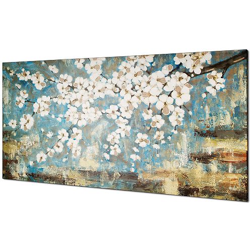 Blue Blossom by Tina O. Painting on Wrapped Canvas