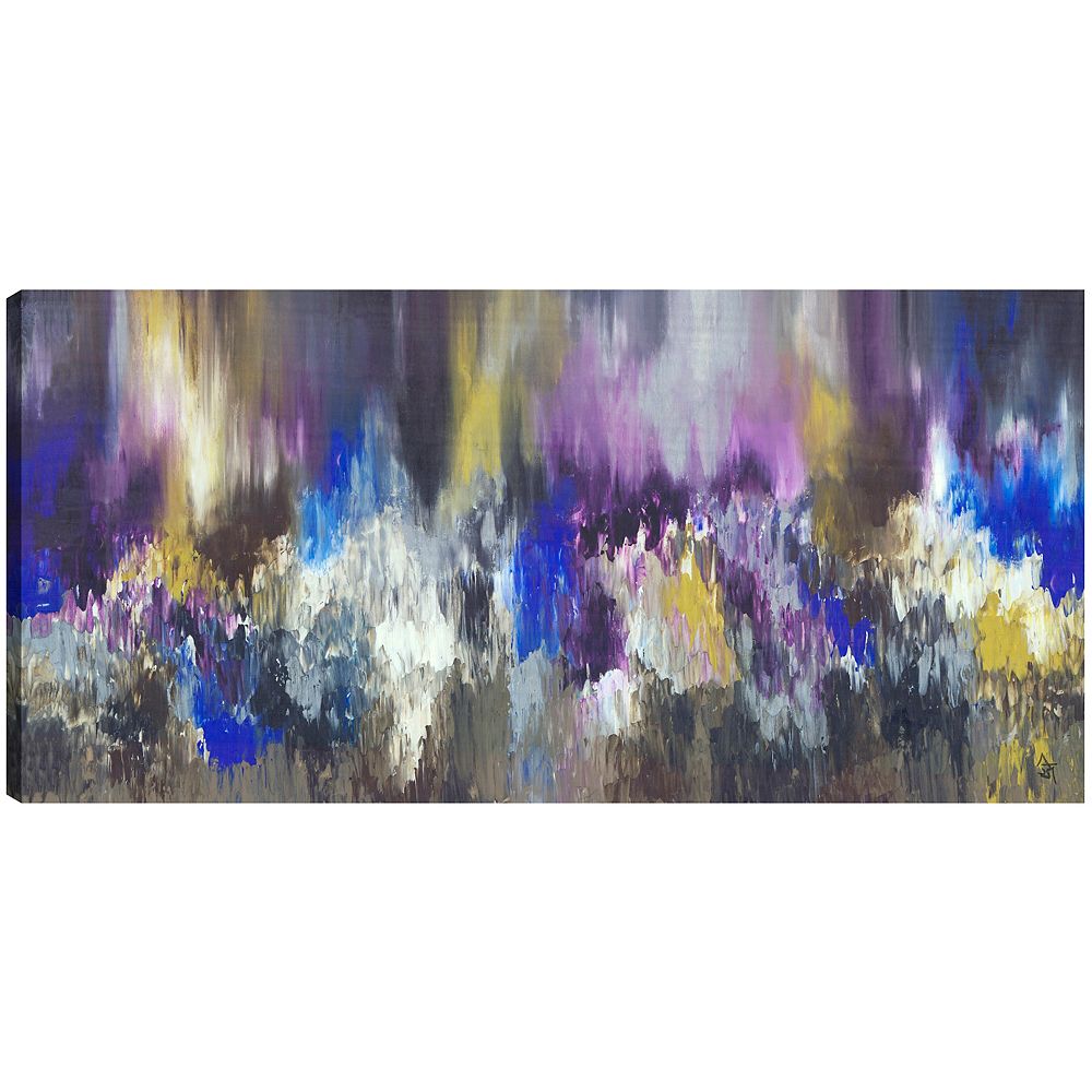 Art Maison Canada Exotic Purple Abstract Gallary Wrapped Canvas Wall Art 30x60 The Home Depot Canada