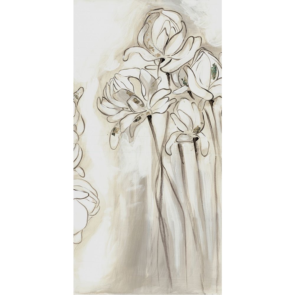 Art Maison Canada Flower Sketch Iii Painting Print On Wrapped Canvas The Home Depot Canada
