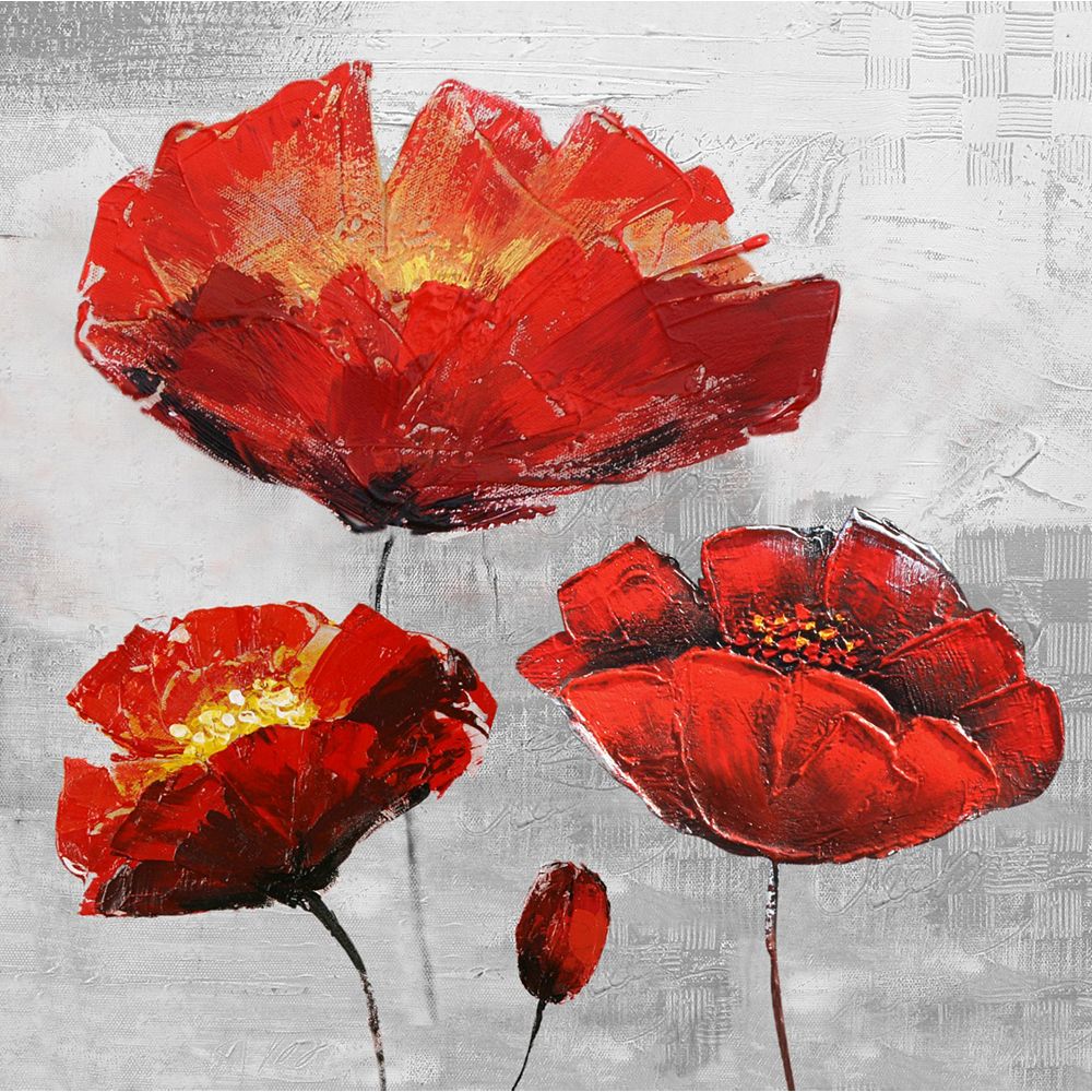 Art Maison Canada Red Floral I Painting Print on Wrapped Canvas The