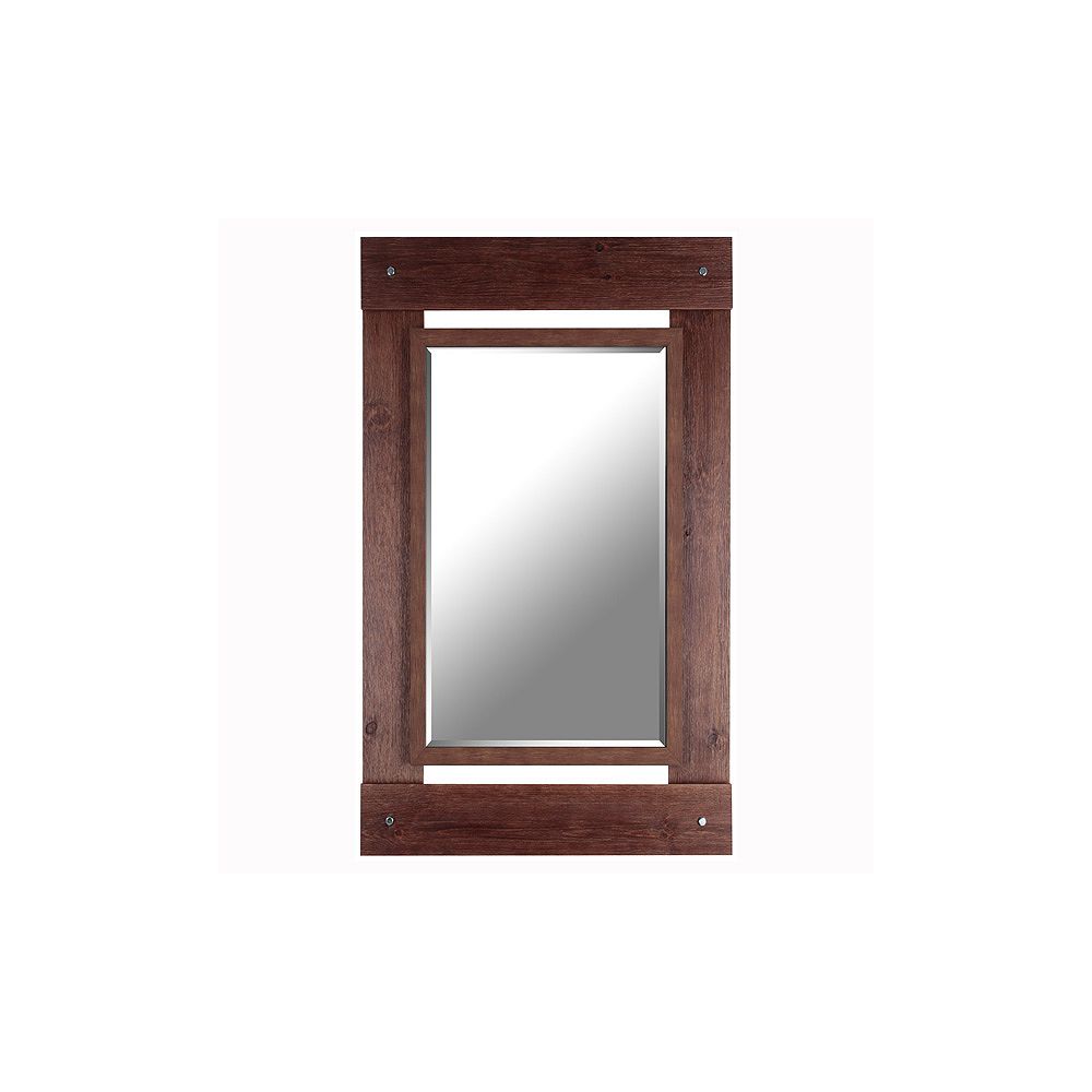 Mirrorize Canada Real Wood 30" x 43" Beveled Mirror The Home Depot Canada