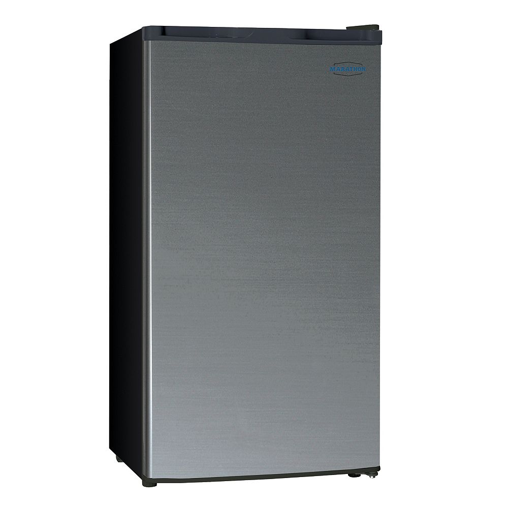 Marathon Black Steel 4.4 cu. Feet Compact Refrigerator - ENERGY STAR ...