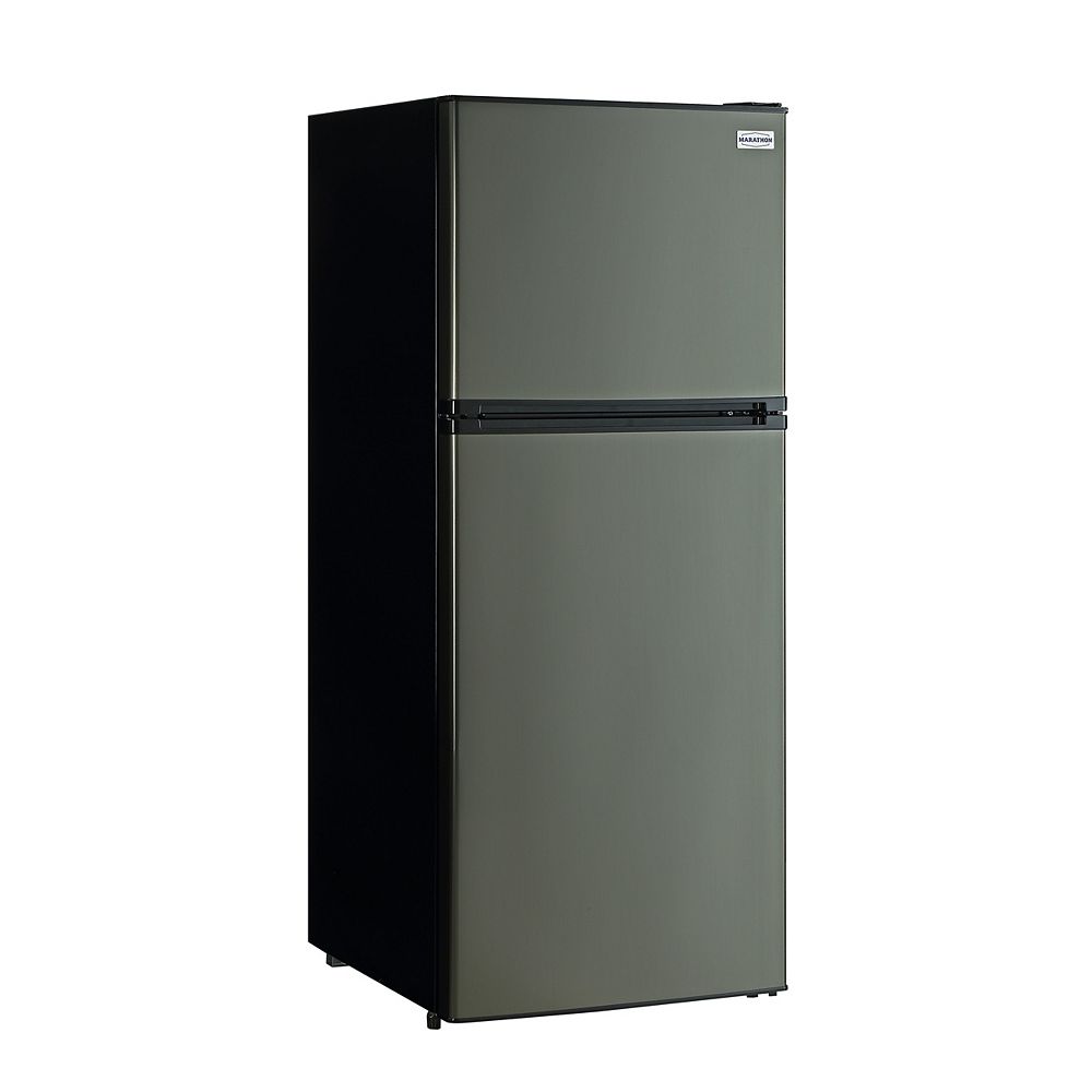 Marathon Deluxe 10 cu. ft. FrostFree Refrigerator in Black Steel The