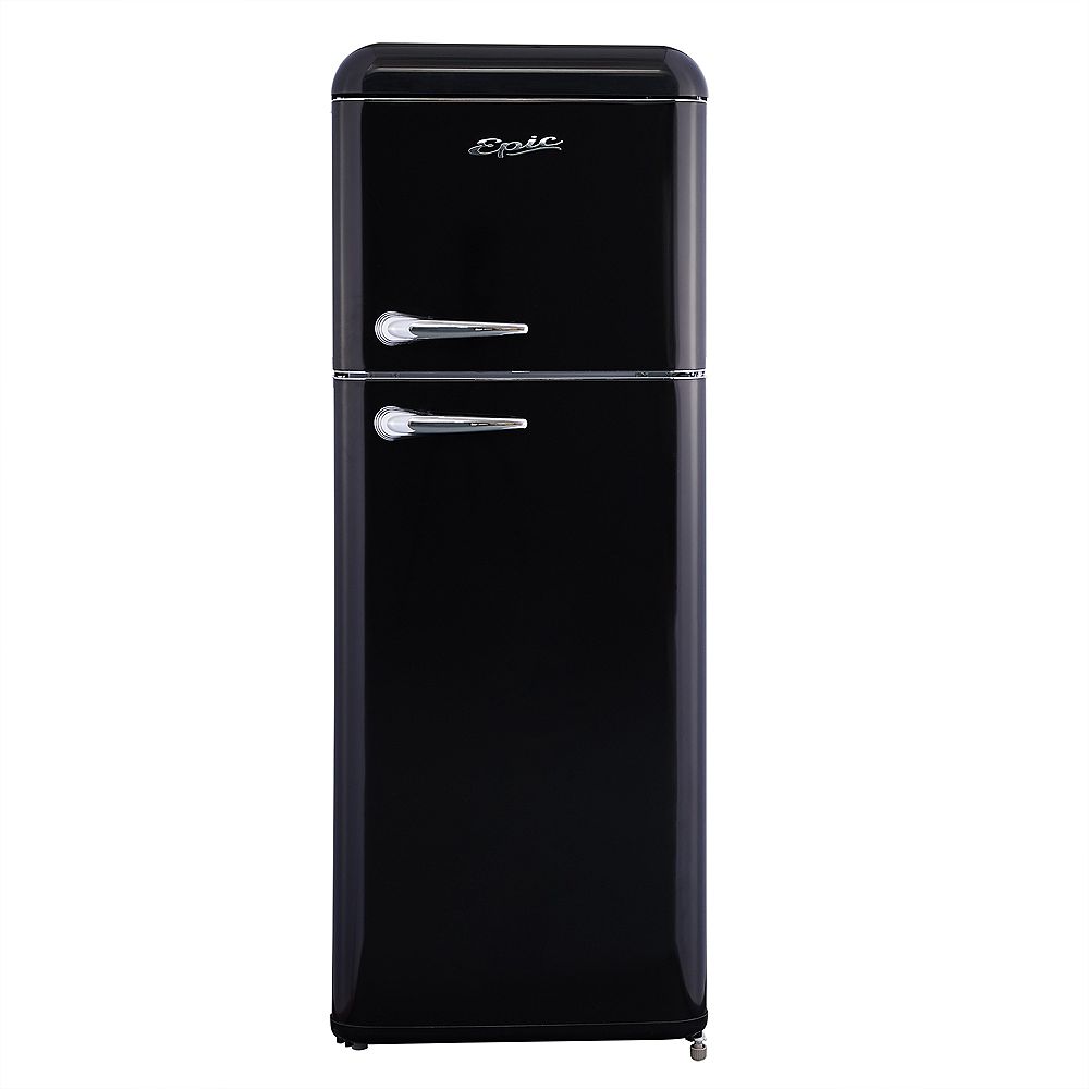 Epic 8 Cu Ft Retro Refrigerator In Black The Home Depot Canada