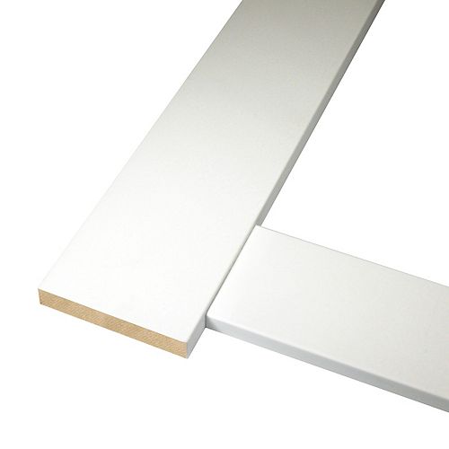 Primed Finger Jointed Modern Door Casing Set, For Doors up to 36 In. x 80 In.