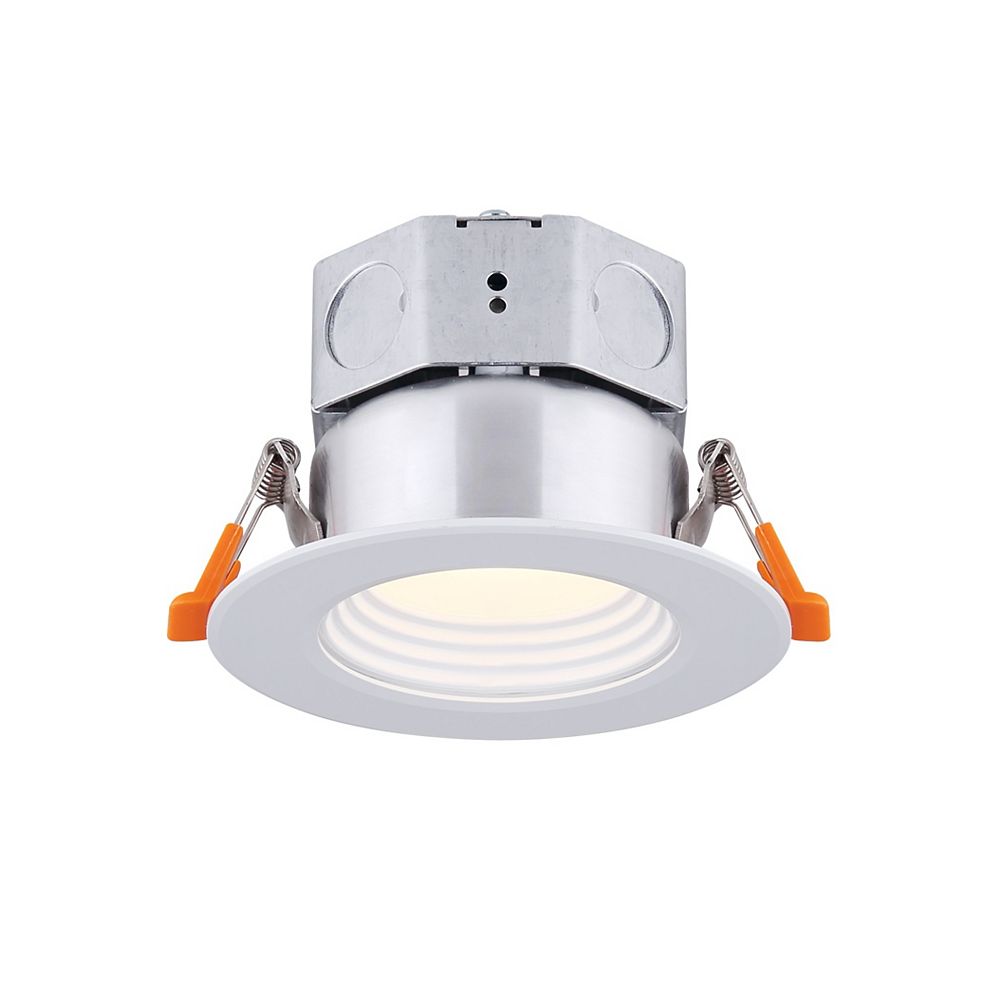 Canarm 3 inch LED White Stepped Baffle Recessed Round Downlight ENERGY STAR® The Home Depot