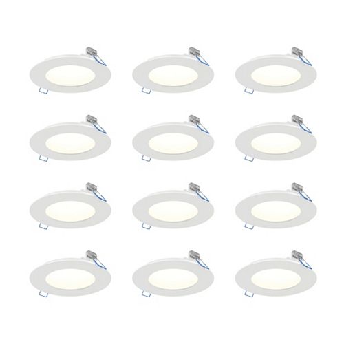 Essential 4-inch LED White Recessed Panel Light (12-Pack), 3000K, IC Rated