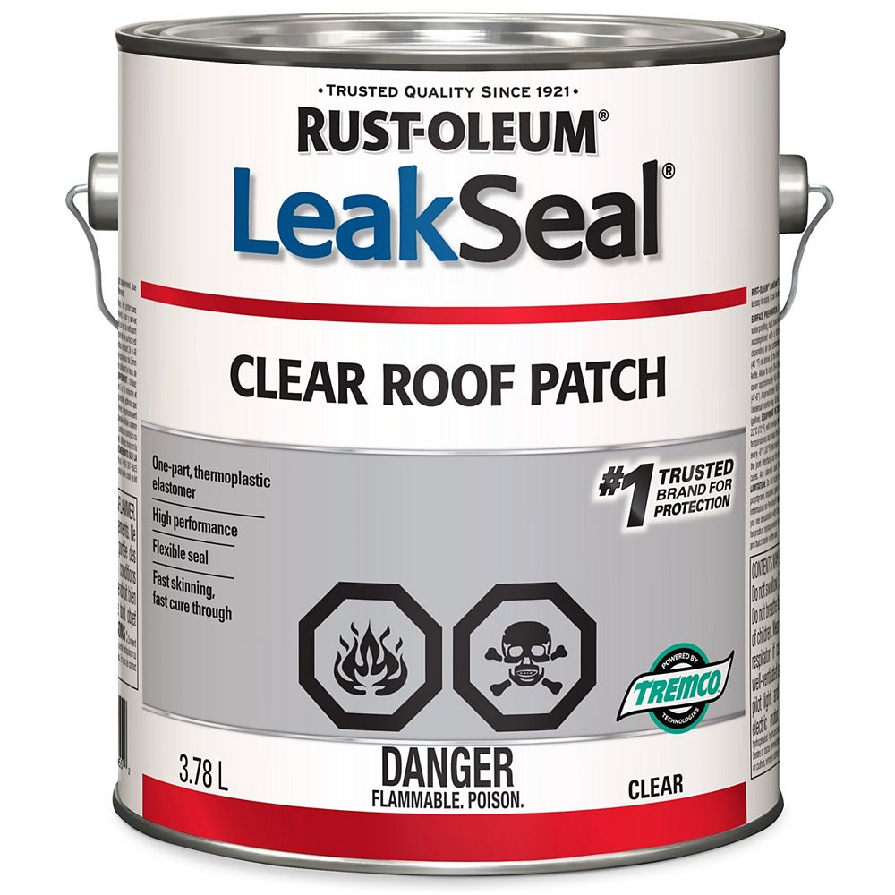LeakSeal 3.78L Clear Roof Patch | The Home Depot Canada Best Roof Sealant For Leaks Home Depot