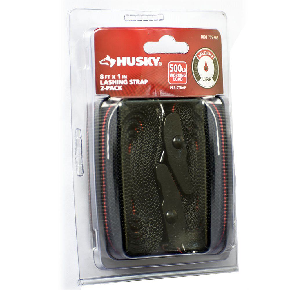 Husky 1inch x 8 ft. Lashing Strap (2Pack) The Home Depot Canada