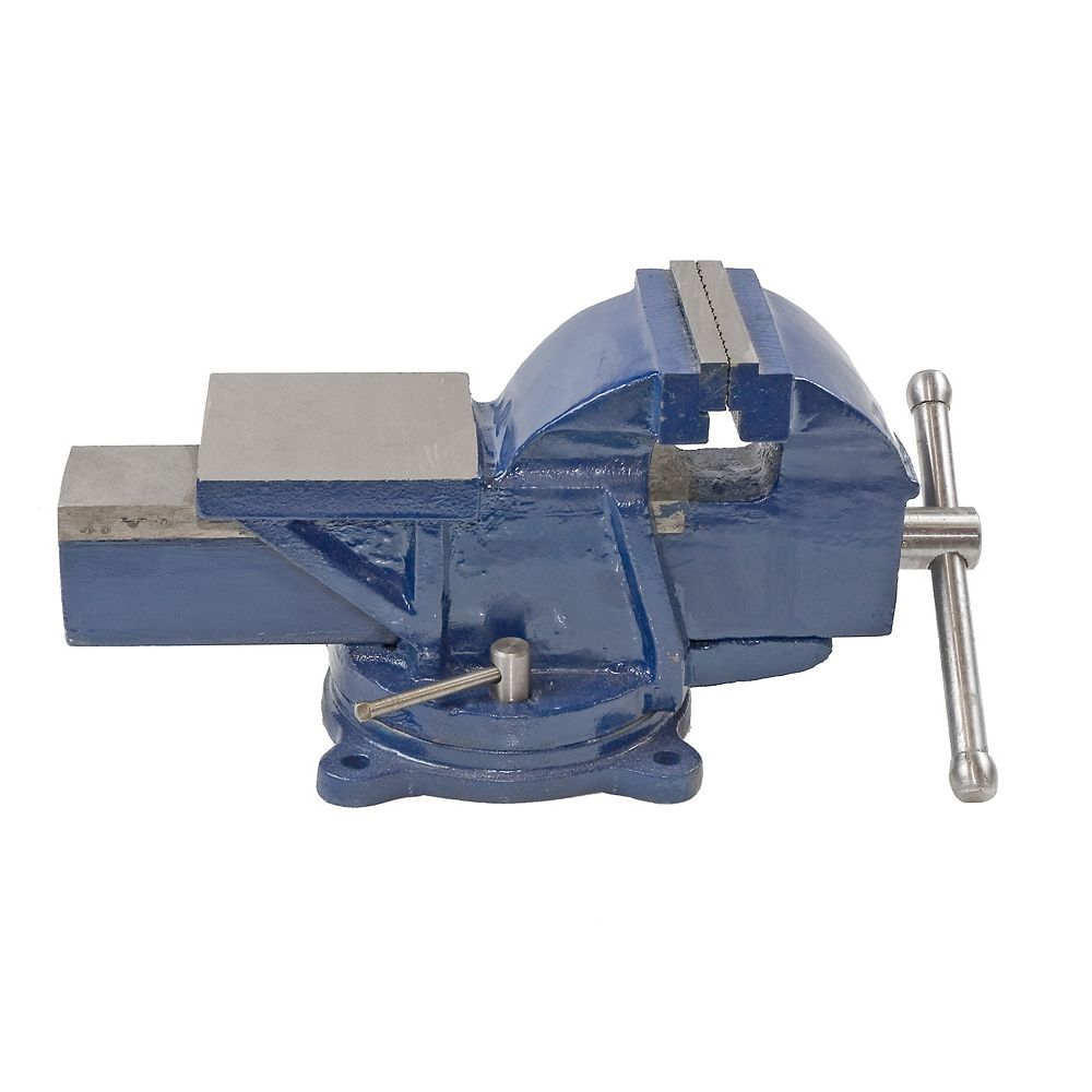 Firm Grip 5 Inch Bench Vise with Swivel Base | The Home Depot Canada