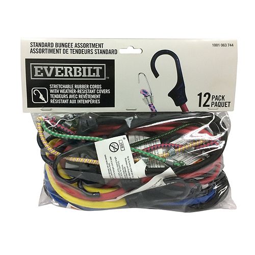 Standard Bungee Cord (Assorted 12-Pack)