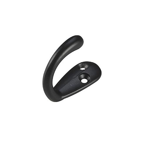 (2-Pack) 1 13/16-inch (46 mm) Utility Metal Hook, Black