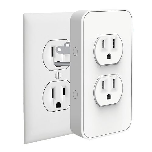 Power Voice Activated Wire-Free Smart Outlet with Built-In USB Chargers